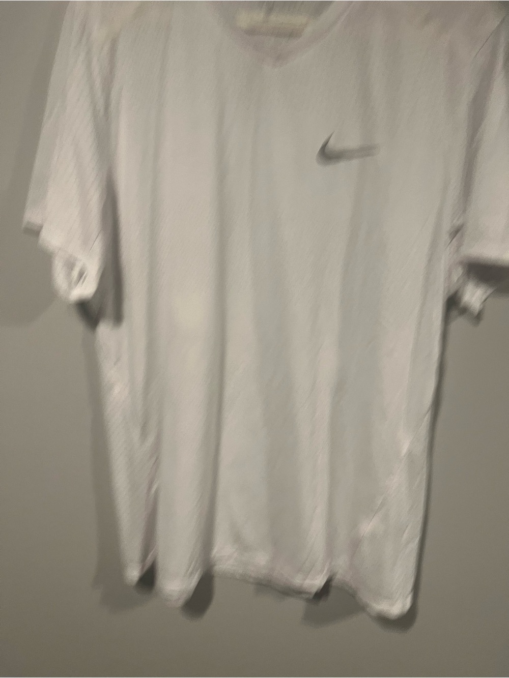 Nike Men’s White Short-Sleeve V-Neck Performance Tee